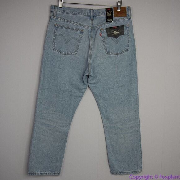 NEW Levi's 501 premium vintage cropped jeans Ojai Luxor Ra Light Wash, 32*26 - Picture 10 of 16